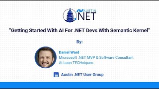.NET at NOON: Getting Started With AI For .NET Devs With Semantic Kernel