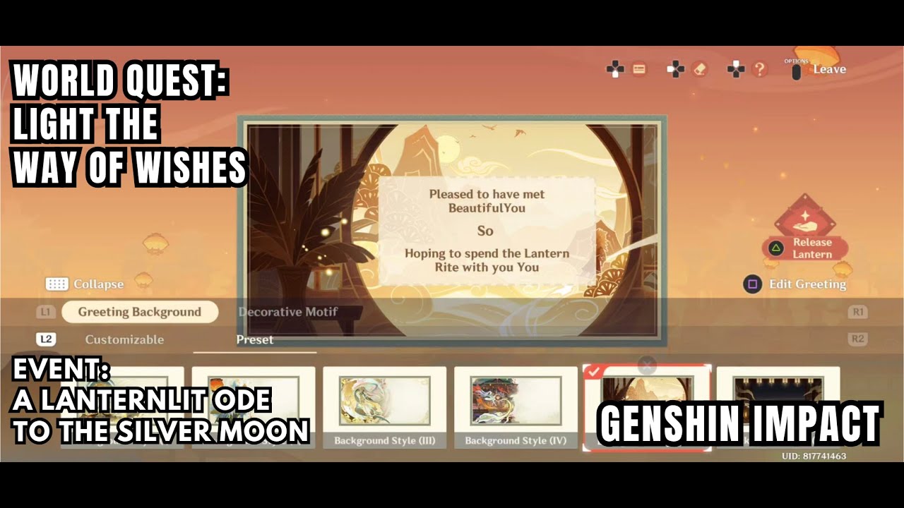 [Genshin Impact World Quest] Light The Way Of Wishes: Release Special Xiao Lanterns At Liyue Harbor