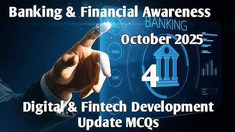Digital & Fintech Development | October 2025 Banking & Financial Update MCQ | Banking Awareness 2025