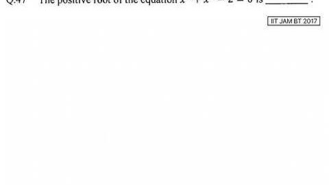 Maths | Problem 8 | IIT JAM BT 2017 solved | Qs. no. 47