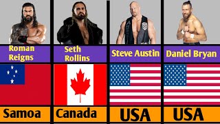 48 WWE Wrestlers Nationalities.  #wwe #wwe  #wrestlingwwe #highlightswwe  #momentswwe  #fullmatchwwe screenshot 5