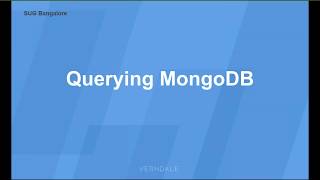 SUG Bangalore - Explore working with MongoDB in Sitecore