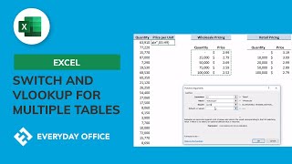 Use the SWITCH Function to VLOOKUP Multiple Tables