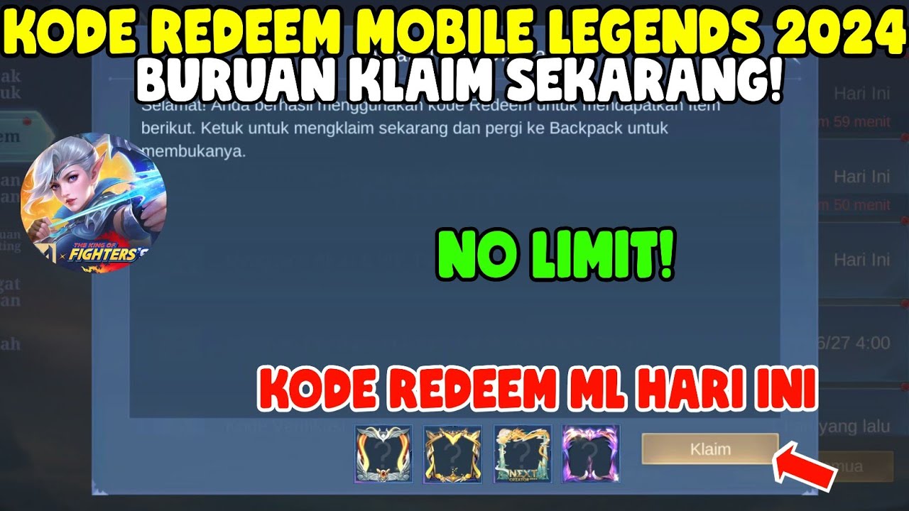 BORDER GRATIS! KODE REDEEM ML HARI INI KODE REDEEM MOBILE LEGENDS KODE ...