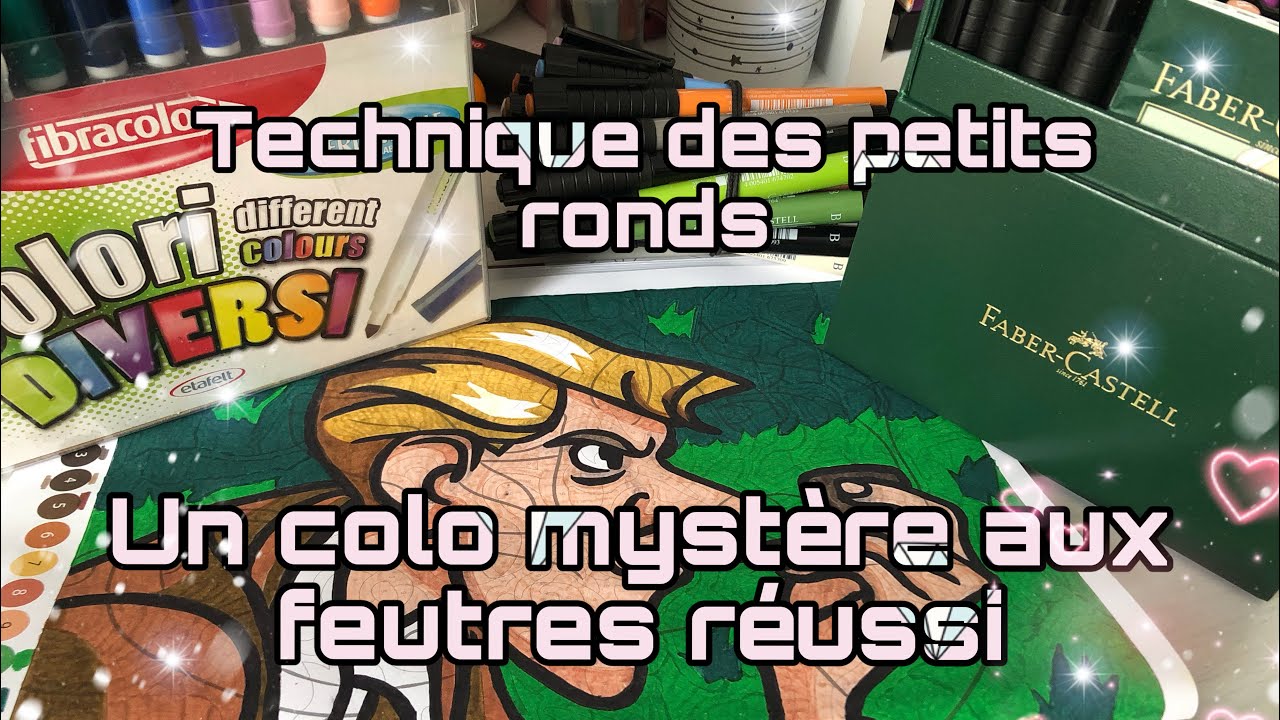 Réussir un coloriage mystère : technique des petits ronds