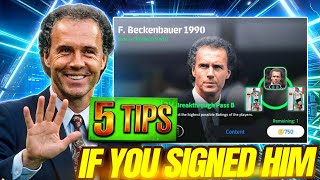 5 TIPS If You Signed FRANZ BECKANBEAUR  PACK 