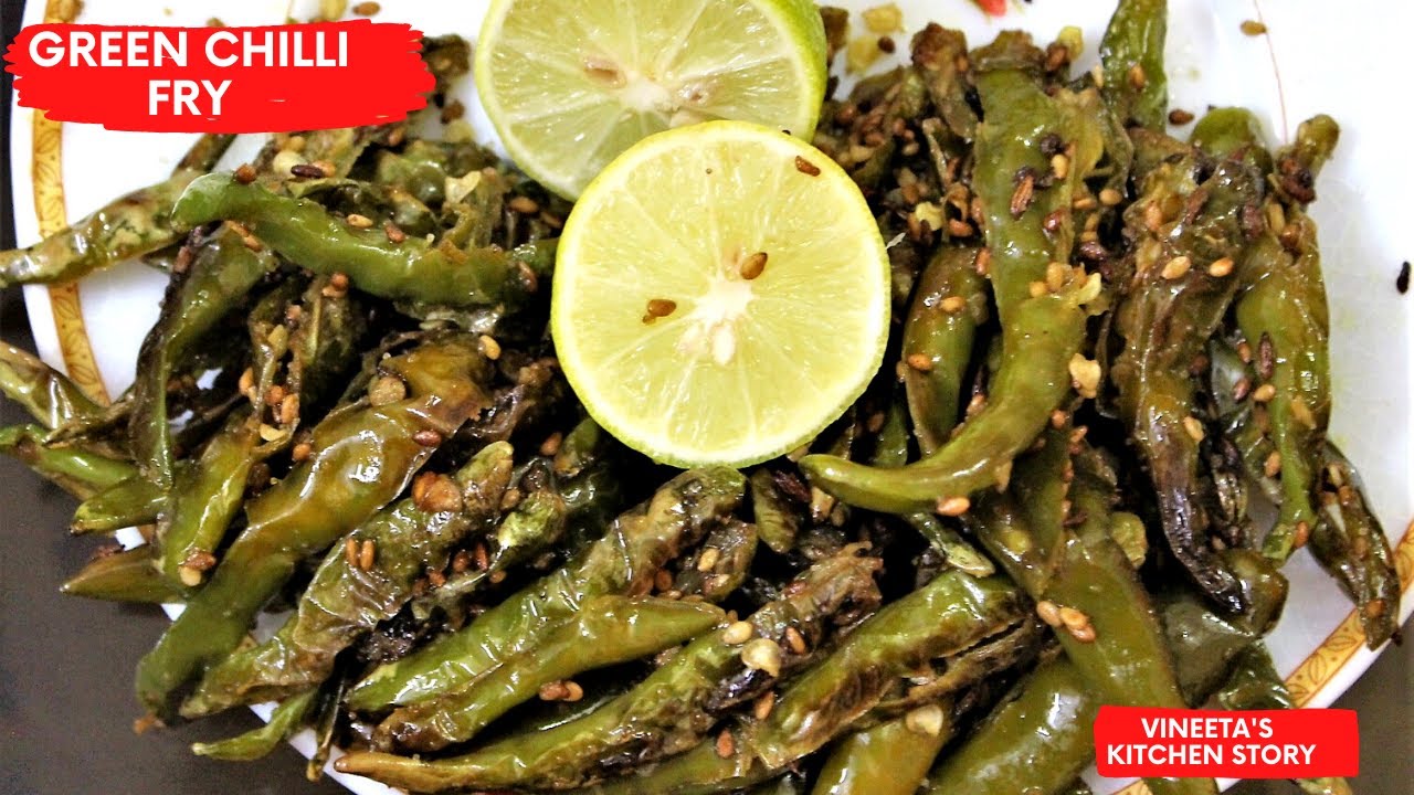 Simple and Tasty Mirchi Fry Green Chilli Fry Instant Green Chilli