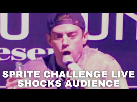 Comedian Does Sprite Challenge LIVE On Stage