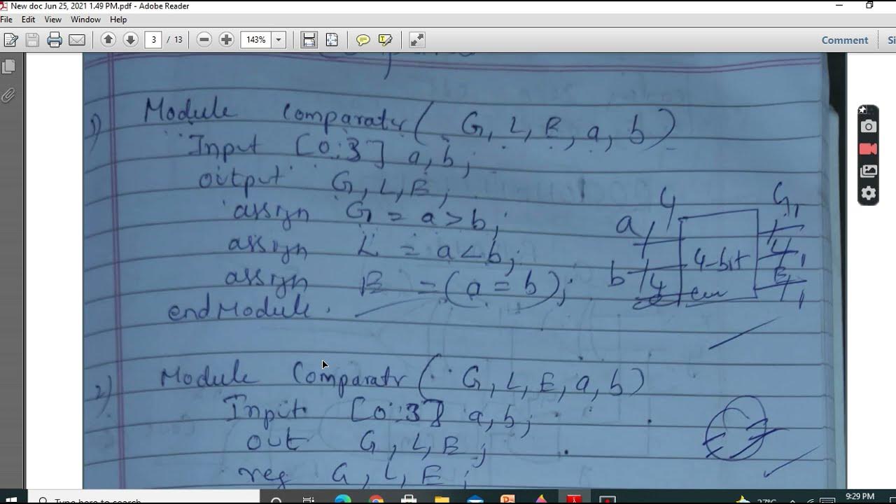 xilinx | 4 bit comparator verilog code - YouTube