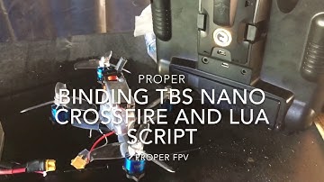 Binding TBS NANO Crossfire RX & LUA Script