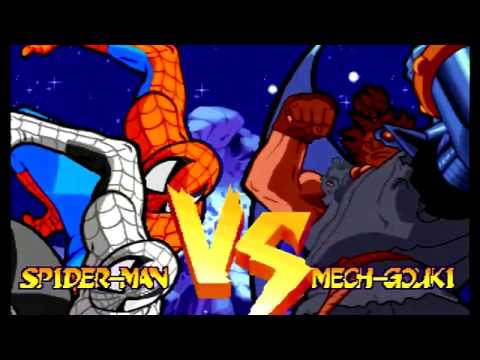 Marvel Super Heroes VS. Street Fighter (Sega Saturn) Arcade as Armored Spider-Man/Spider-Man