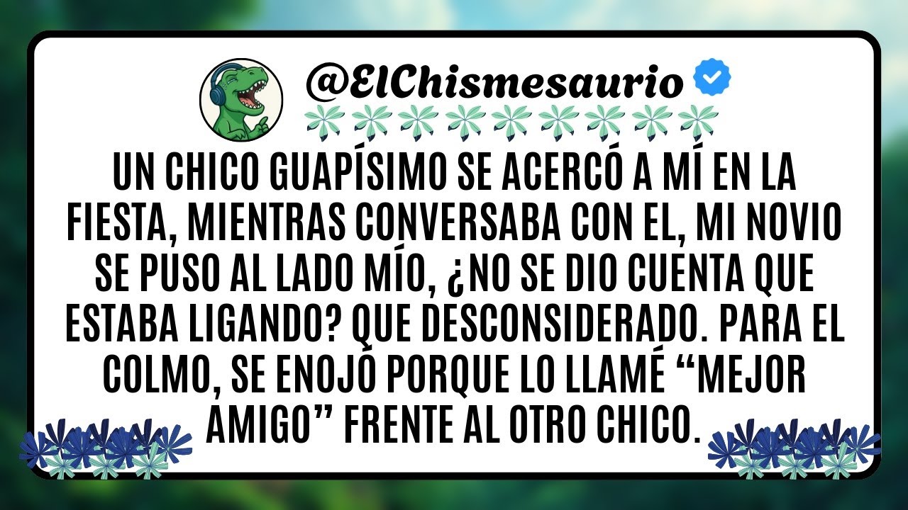Un chico guapísimo se acercó a mí en la fiesta, mientras conversaba con el, mi novio se puso al lado