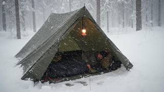 Surviving 2 Days in a Massive Snowstorm Inside a Hot Tent With Luxury Meals