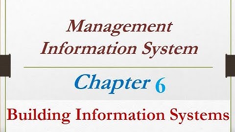 Management Information Systems- Chapter (6): Building Information Systems