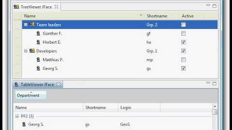 PFGrid JFace Eclipse RCP Rich Client SWT widget
