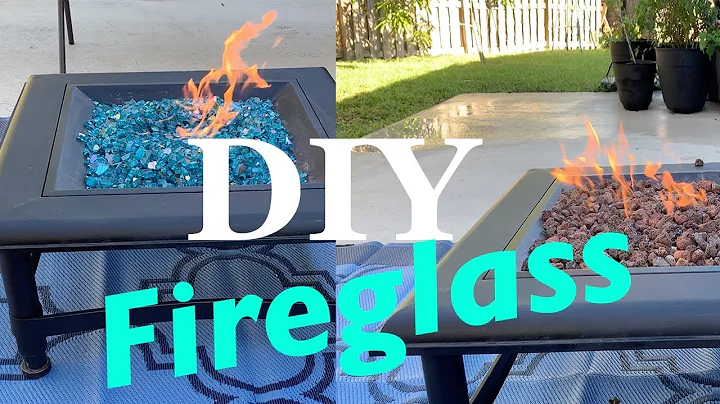 How To Put Fire Glass in a Fire Pit! DIY Highly Reflective Caribbean Blue Glass!