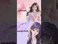 🌷pink look Vs purple look korean for girls 🌷#shorts ##viral