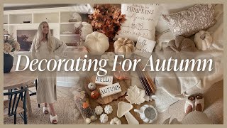 DECORATING FOR AUTUMN | fall decor ideas & adding cozy touches to our home