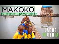 Floating School in the biggest floating slum in Africa on a Rainy Day