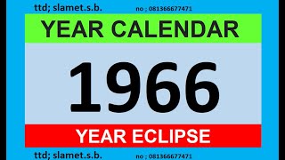 calendar year 1966 #calendar #blog #eclipse #education #music #entertainment #inggeris