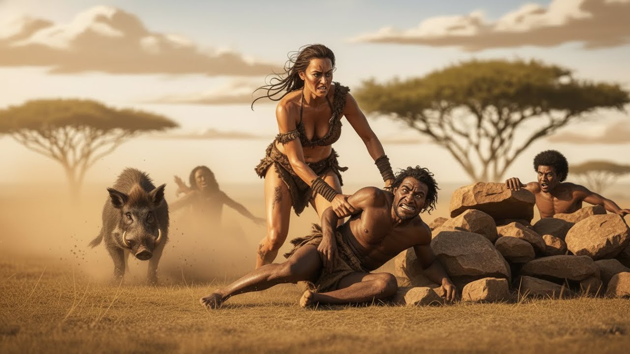 Life 4.7M Years Ago | A Brave Prehistoric Girl Saved Him—Then the Boar Charged