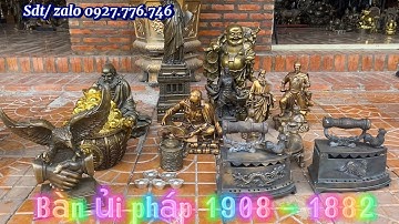 Cặp bàn ủi 1908- 1882 _ nữ thần tự do _ đạt ma sư tổ. Ngày 18/7/2025 #đồđồngnguyễnnghi 