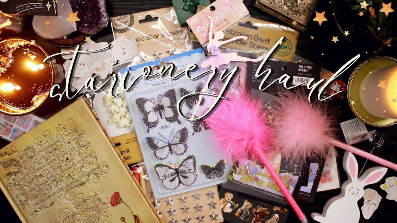 stationery haul 🦋 notebooks, cute pens, stickers & more