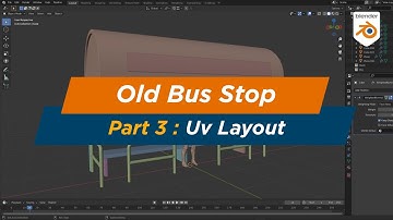 An Old Bus Stop (Uv Layout)(Blender 2.93)