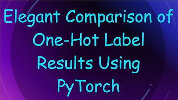 Elegant Comparison of One-Hot Label Results Using PyTorch