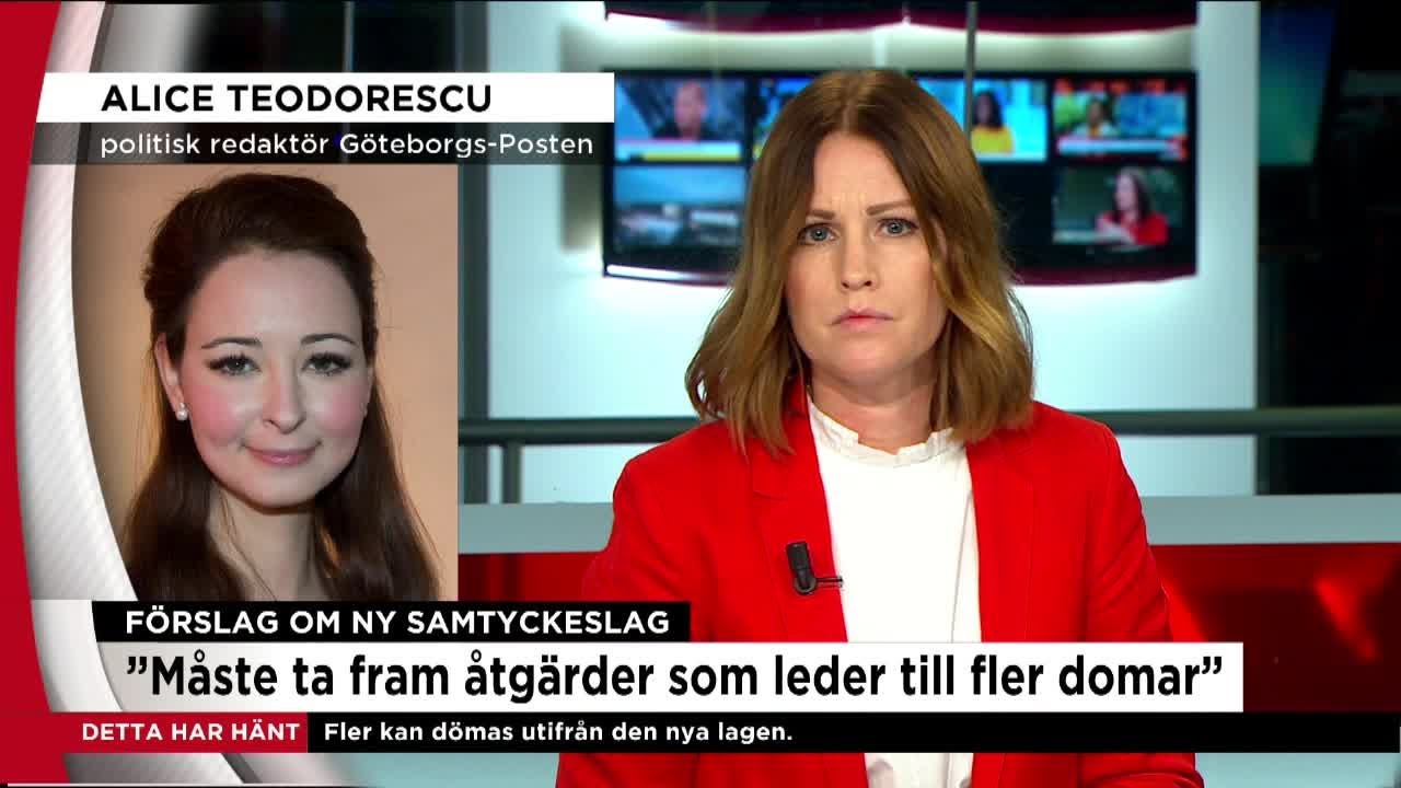 AliceTeodorescu om samtyckeslagen: "Ett slag i luften" - Nyheterna (TV4)