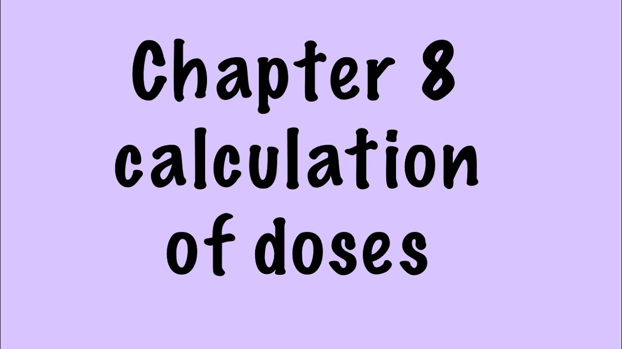 حسابات صيدلانية  / چابتر الثامن ( االچابتر الأول بالكورس الثاني ) 💜