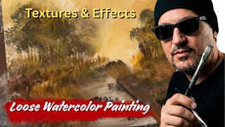 Painting a Stream Textures and Effects with Watercolor & Gouache