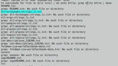 Linux/bash scripting/coding 1: for loops