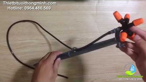 Bộ béc tưới phun sương 5 hướng(chiều chỉnh được) cây cắm 45cm