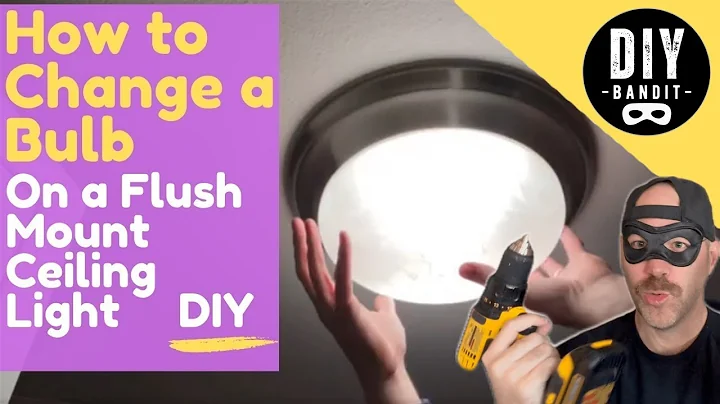 ️🔥 Flush Mount Ceiling Light Fixture➔ How to Change a Light Bulb & Remove the Glass Cover!