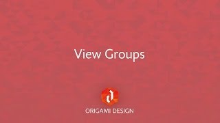 Origami Design tutorial -- View Groups