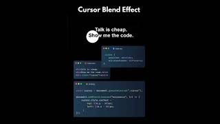 Cursor Blend Effect with Css and Js #shorts #youtube #viral