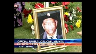 The late Doctor Lionel Mtshali funeral service is underway
