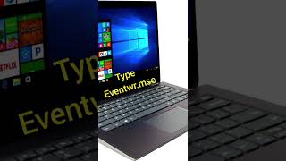 how to check system event log in window laptop/shortcut key
