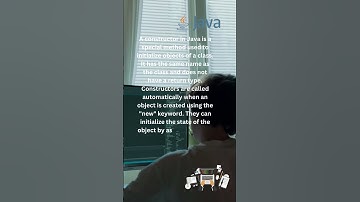 What is a constructor in Java?#youtubeshorts #java#constructor#programming