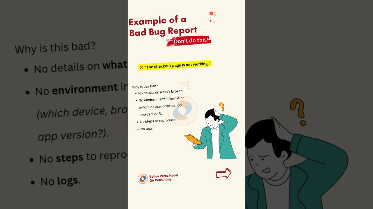 Stop Writing Bad Bug Reports PART 1 QA Tips For Fast Fixes Shorts