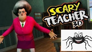 المدرسة الشريرة : مقلب العنكبوت Scary Teacher and the Spider Prank