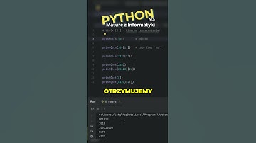 PYTHON - BIN() - z Dziesiętnego na Binarny #informatyka #matura #python #excel #nauka #matura2026