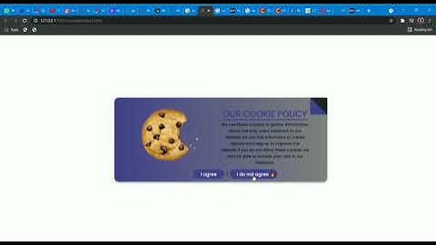 OnPage Load popup modal Cookies Policy UI Design | Jquery