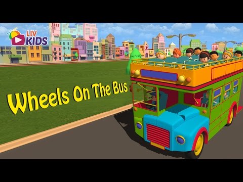 Wheels On The Bus Go Round And Round With Lyrics | Liv Kids Nursery Rhymes And Songs | Hd