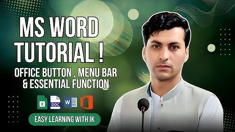 Microsoft Word for Beginners -- Full Course in Pushto | Introduction to MS Word | Class 01