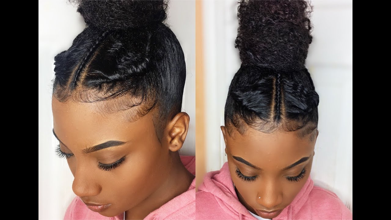 Easy Protective Bun Style On Natural Hair