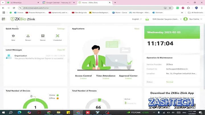 2025   ZK Zlink Cloud Base    Add User to Device And Register Their Credential