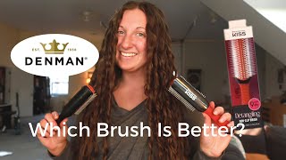 Denman Brush Knockoff better than the REAL thing?! Battle of the brushes on LONG CURLY HAIR!