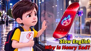 Henry Got an F and Lost His Dream Skateboard... THEN He Earned It Back! 😱🛹 | Slow English (A2)